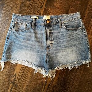 LIKE-NEW Universal Thread Highest Rise Shortie Shorts - Distressed Denim